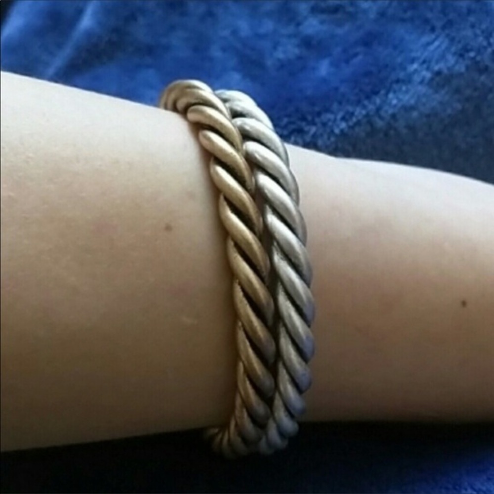 Sterling or Gold Plated Twisted Cuff